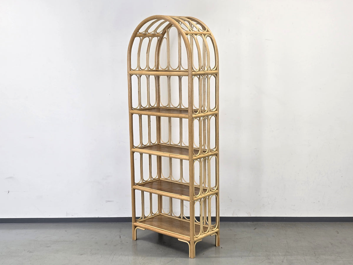 MID CENTURY REGAL Vintage Bücher Rattan Boho 1960er Bücherregal