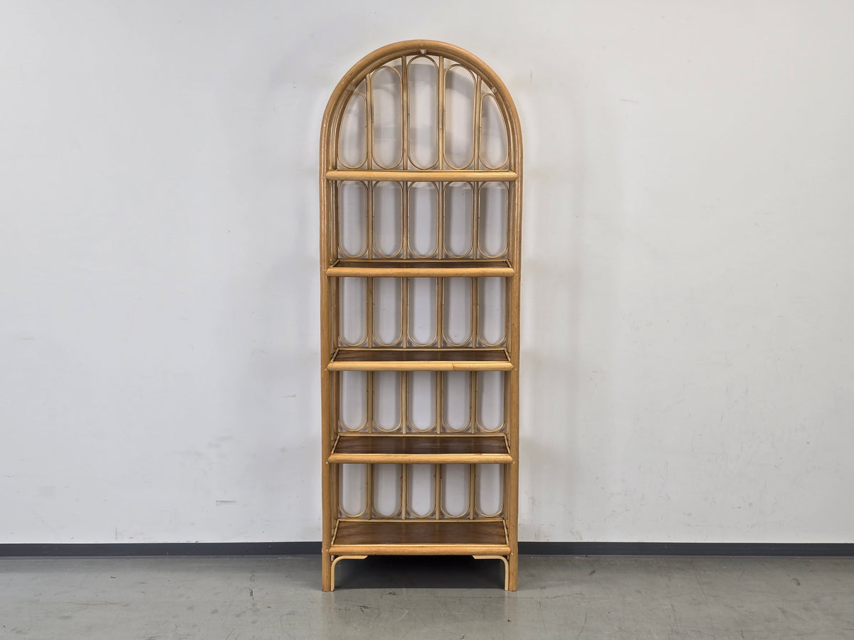MID CENTURY REGAL Vintage Bücher Rattan Boho 1960er Bücherregal