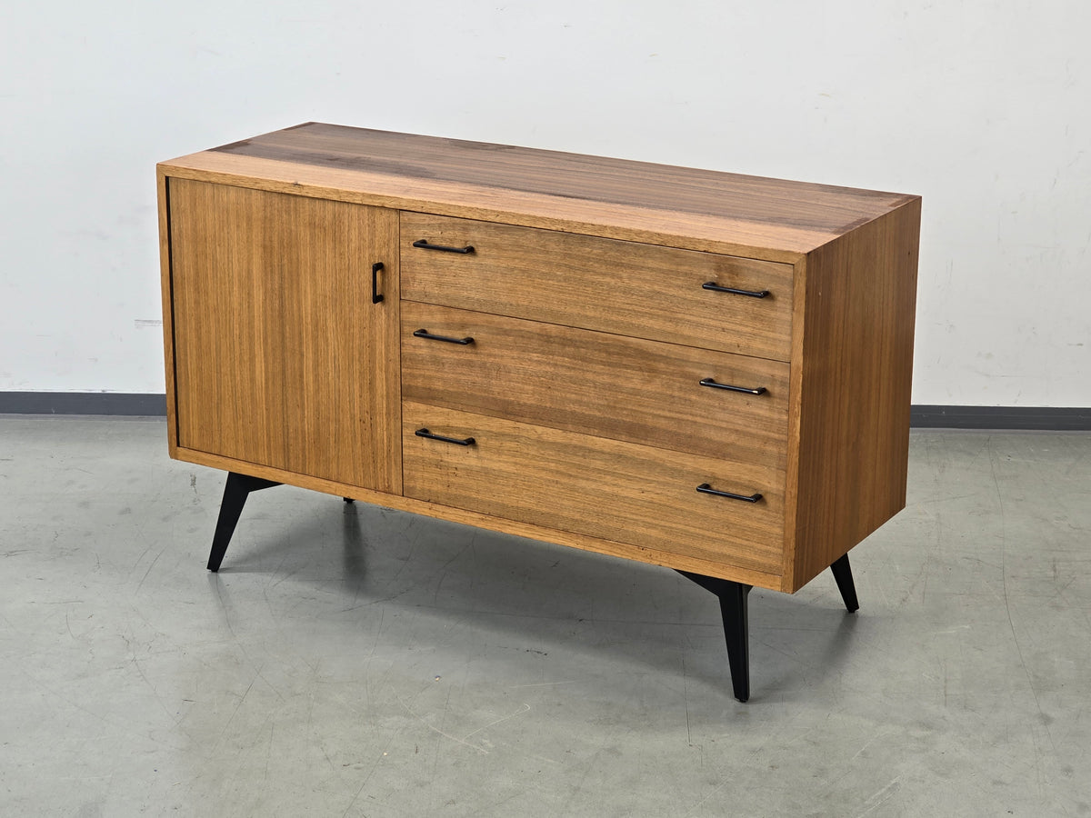 MID CENTURY SIDEBOARD Vintage Kommode Holz Nussbaum Tv Board