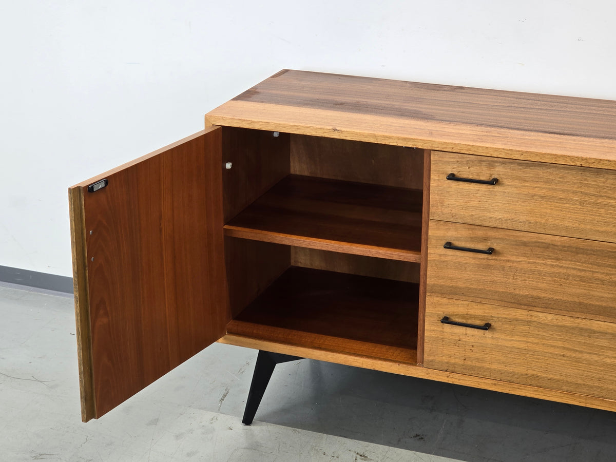 MID CENTURY SIDEBOARD Vintage Kommode Holz Nussbaum Tv Board