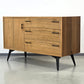 VINTAGE SIDEBOARD Holz Tv Low Board Kommode 1960er Retro Nussbaum