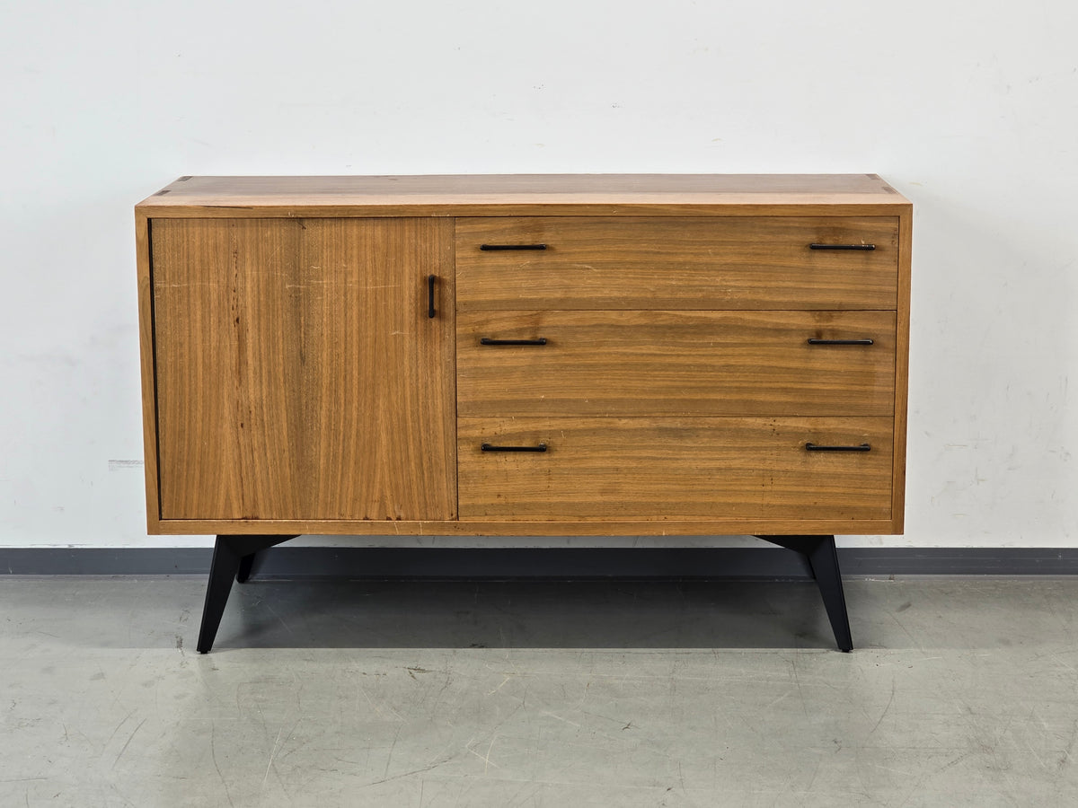 VINTAGE SIDEBOARD Holz Tv Low Board Kommode 1960er Retro Nussbaum