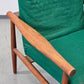 GLOSTRUP SESSEL Teak Denmark Mid Century grün Armchair Holz 1960s