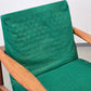 GLOSTRUP SESSEL Teak Denmark Mid Century grün Armchair Holz 1960s