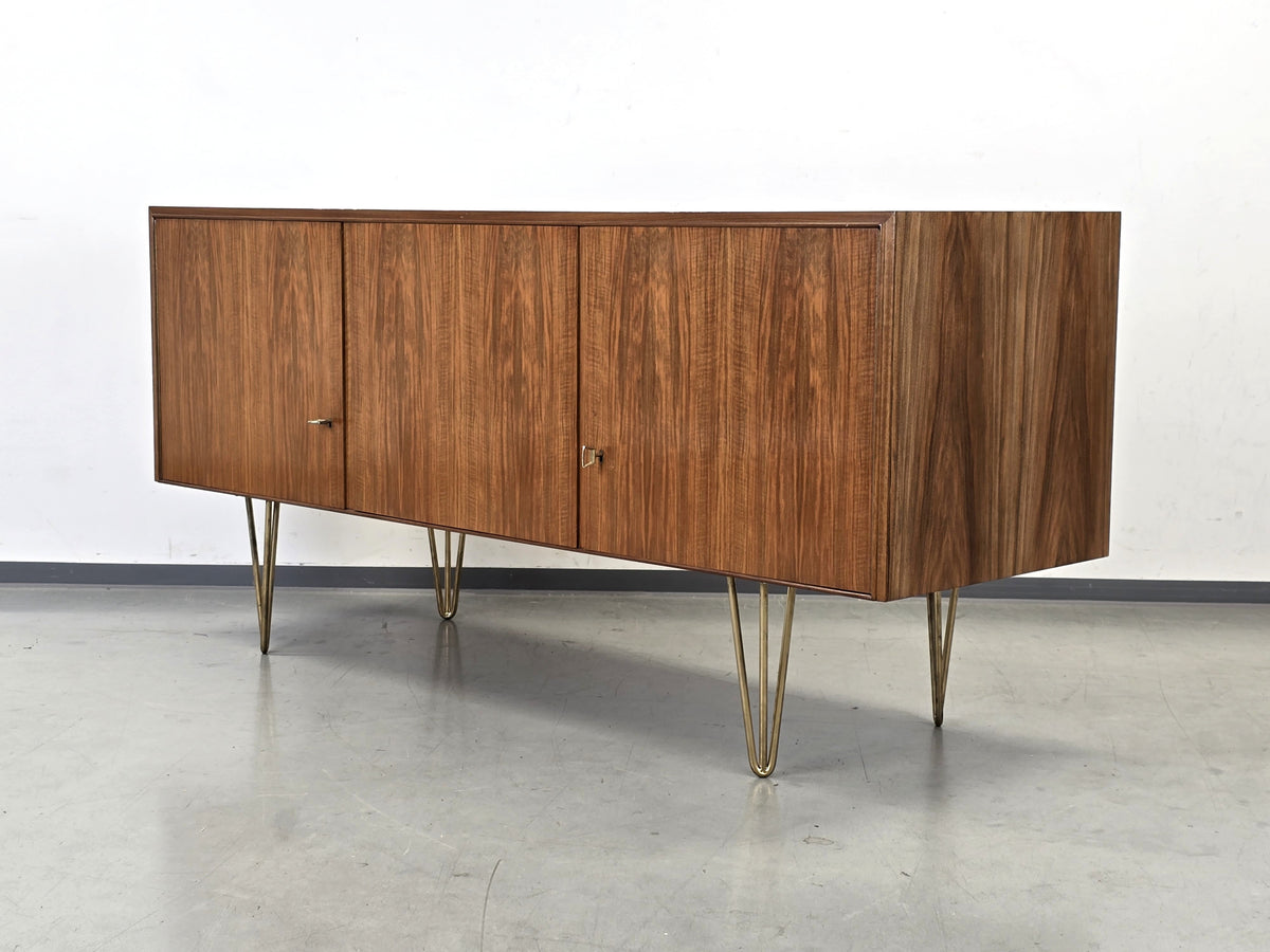 MID CENTURY Sideboard Nussbaum Hairpin Legs Kommode 60er Retro