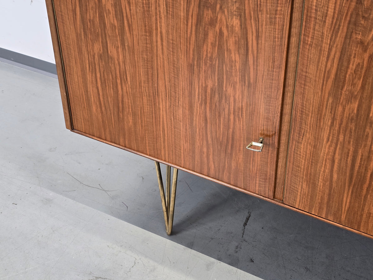 MID CENTURY Sideboard Nussbaum Hairpin Legs Kommode 60er Retro