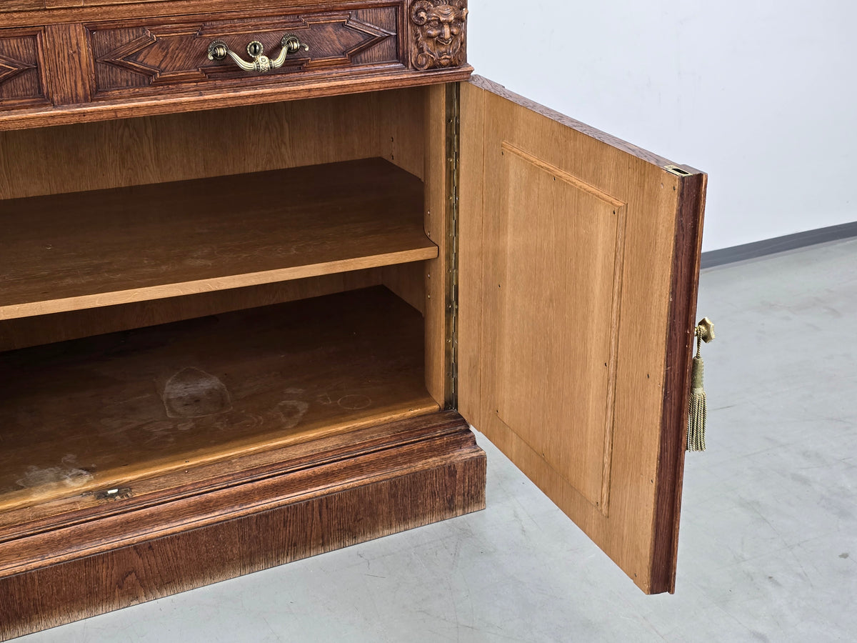 ANTIKE ANRICHTE Buffet Kredenz Neobarock Eiche Schrank Putti Kommode