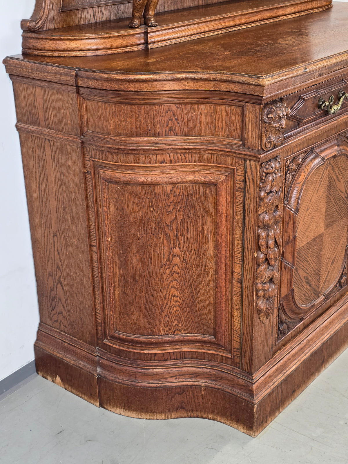 ANTIKE ANRICHTE Buffet Kredenz Neobarock Eiche Schrank Putti Kommode
