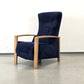 RELAXSESSEL SESSEL TV Sessel Liegesessel Blau Eiche Holz Ruhesessel