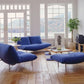LIGNE ROSET SOFA 2er couch CALIN vintage pascal mourgue blau sitzsack sessel