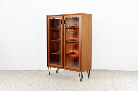 Mid Century Vitrine Schrank Holz Teak RT Möbel Heinrich Riesenplatt