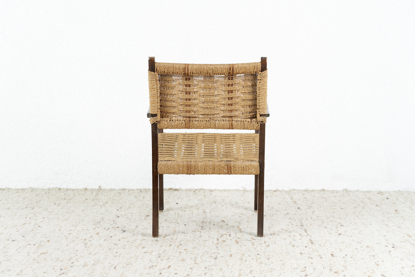 Vintage Sessel Holz Boho Rattan