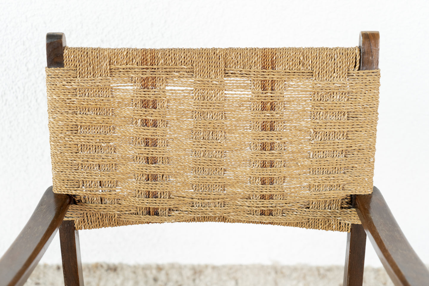 Vintage Sessel Holz Boho Rattan