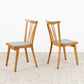 2er Set Stühle Blau Küche Holz Vintage Brede & Schwarz