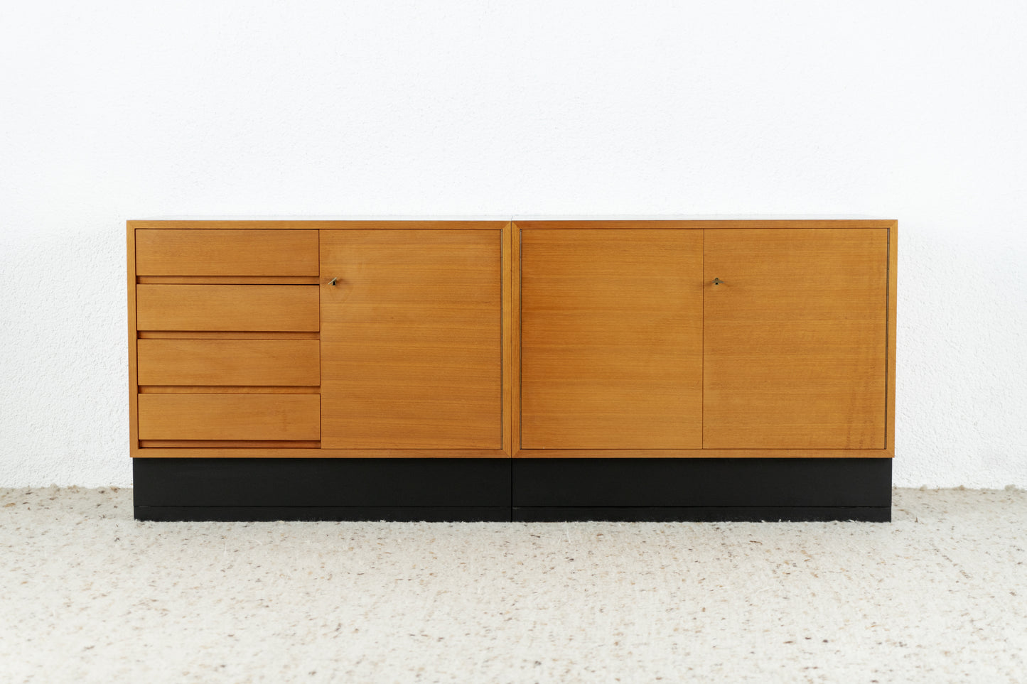 Mid Century Sideboard Kommode 2 Teilig Holz Nuss