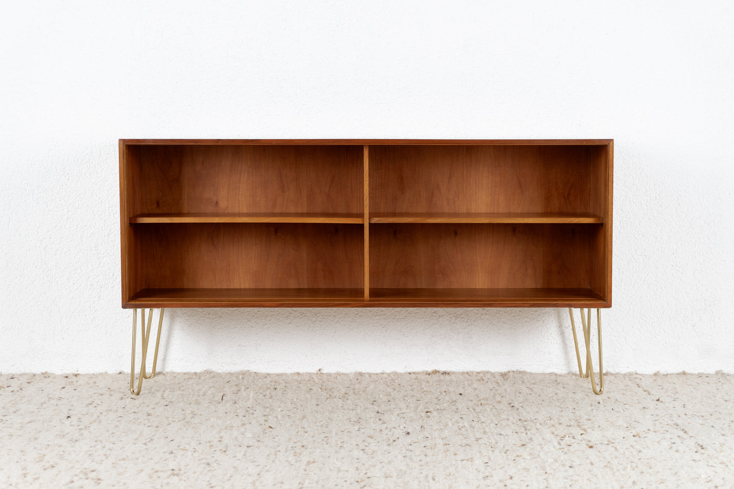 Lothar Wegner Vintage Regal Bücherregal Holz Nuss Sideboard