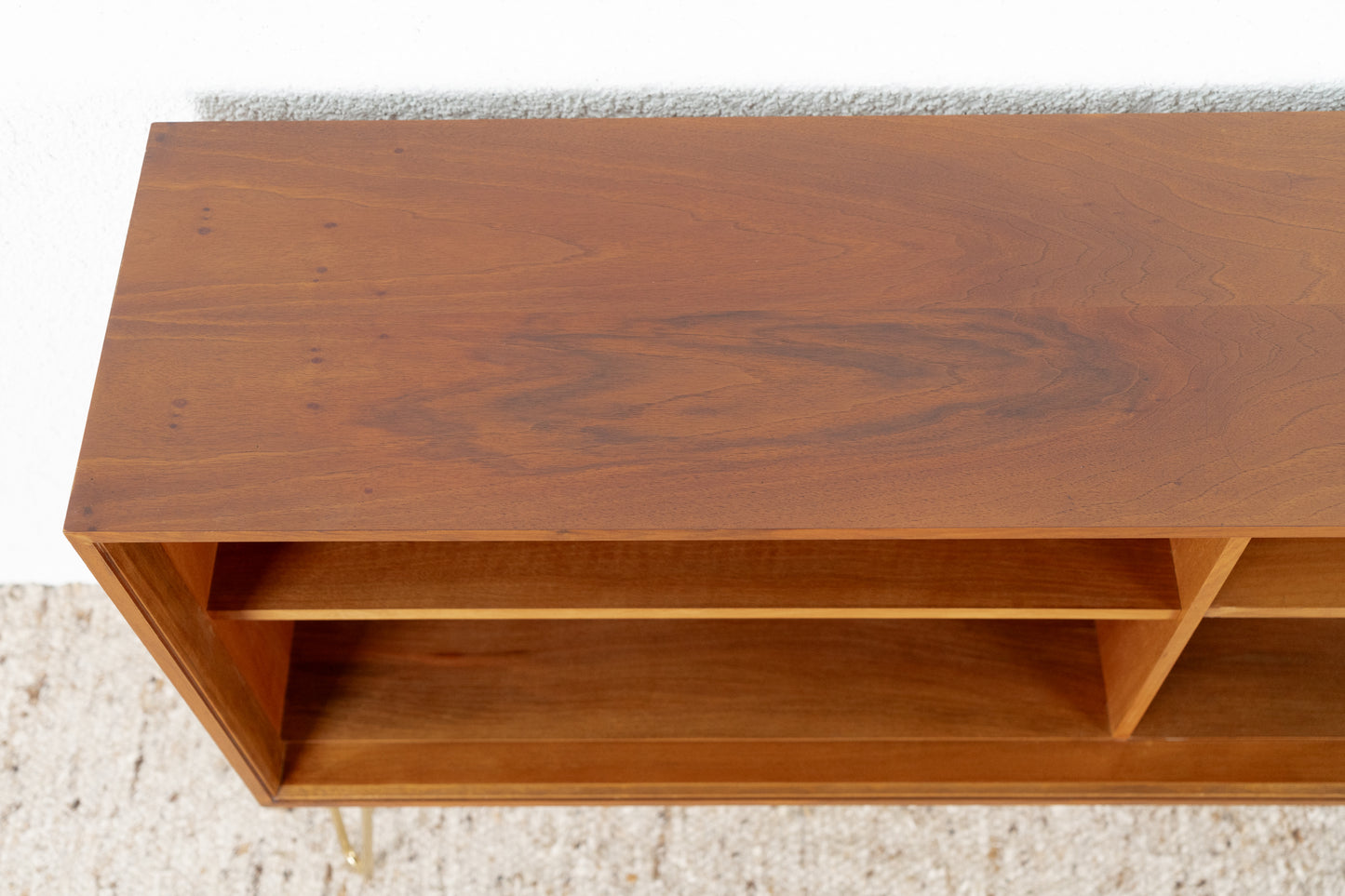 Lothar Wegner Vintage Regal Bücherregal Holz Nuss Sideboard