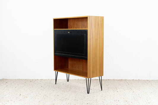 GERO Vintage Kommode Schrank Minibar Mid Century Holz Nuss