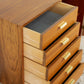 Vintage Kommode Sideboard Mid Century Holz Nuss Gold Schubladen 1960er