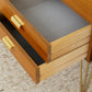 Vintage Sideboard Kommode Vitrine Minibar Holz Nuss Mid Century