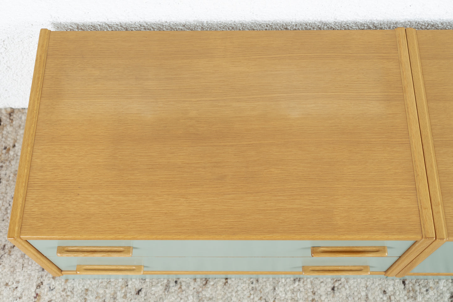 Vintage Hülsta Sideboard Kommode Zweiteilig Schubladen Holz Eiche Low Tv Board