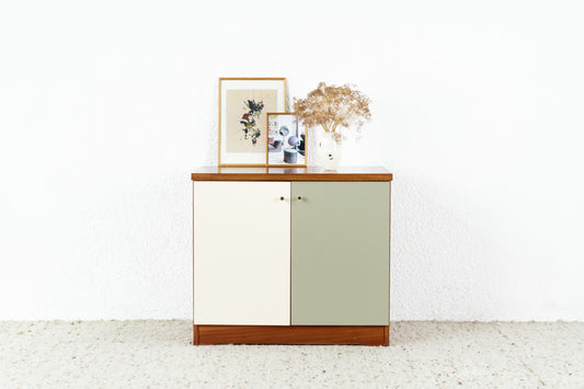 Vintage Kommode Sideboard Schränkchen Holz Nuss 1960er 60s