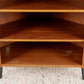 Vintage Eckschrank Regal Kommode Holz Nuss Mid Century