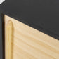 Sideboard Schwarz Holz Vintage Design Tv Kommode Schiebetüren Recyclingmaterial