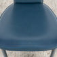 Italienischer Designer Vintage Stuhl Leder Blau Esszimmer Italy Petrol