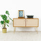 GERO Vintage Kommode Sideboard Holz Nuss Creme Gold Mid Century 60s 1960 Tv Lowboard