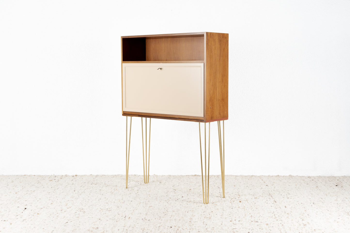 Vintage Sekretär Schrank Kommode Holz Mid Century Minibar