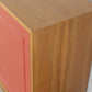 Vintage Kommode Mid Century Holz Nuss Pastell Sideboard