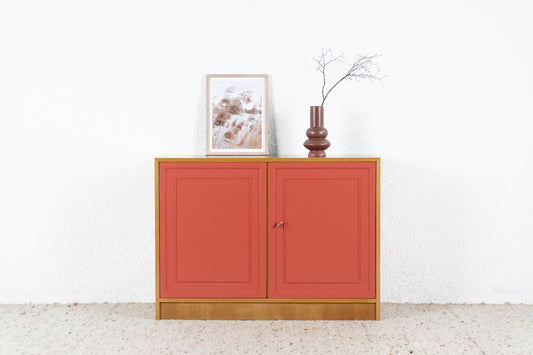 Vintage Kommode Mid Century Holz Nuss Pastell Sideboard