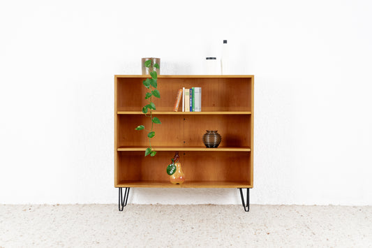 Vintage Regal Sideboard Bücherregal Mid Century Holz Nuss Kommode