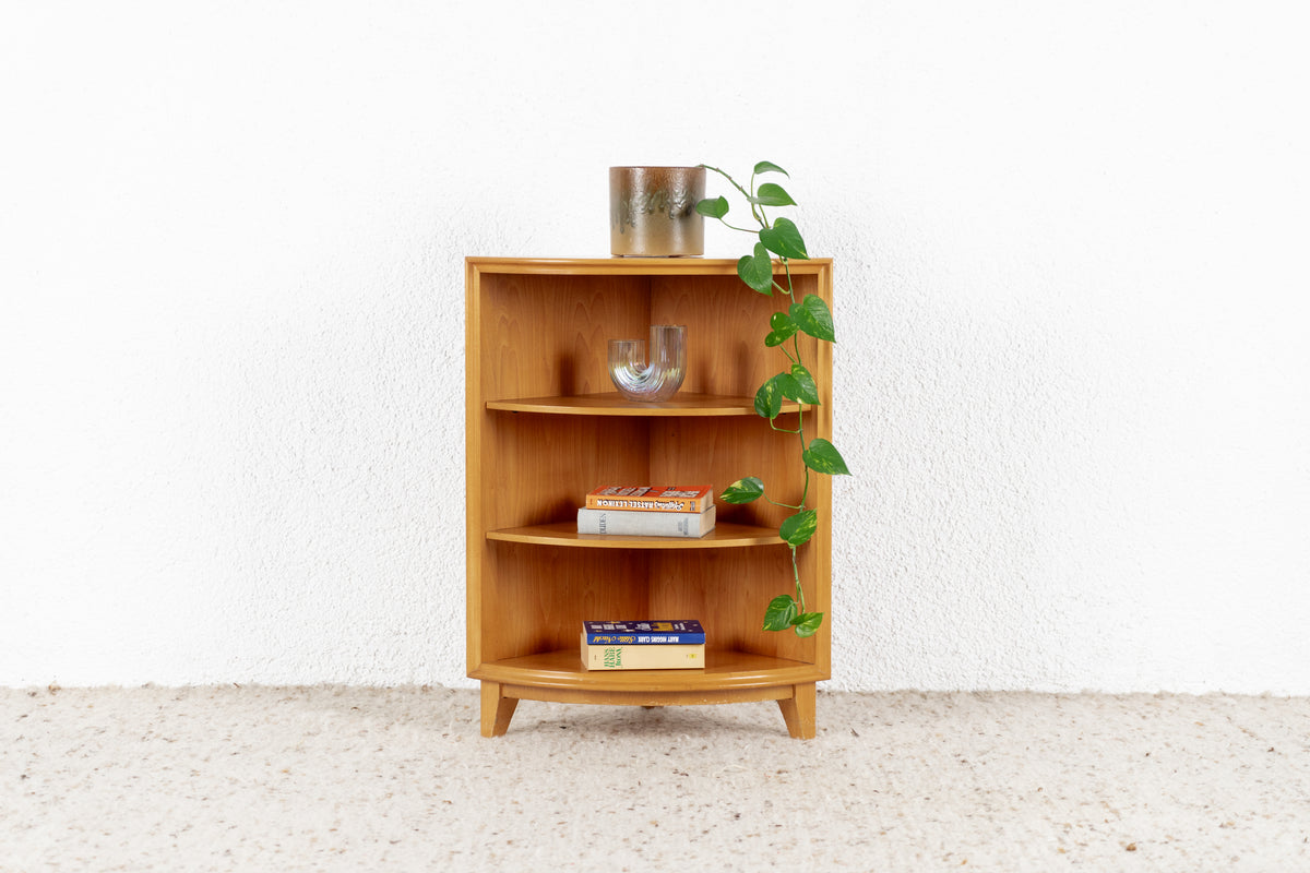 Vintage Eckschrank Eckregal Holz Rüster Regal Kommode
