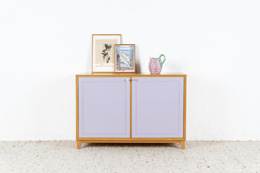 Vintage Kommode Sideboard Mid Century Holz Flieder Rüster