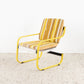 Sessel 1 von 2 Freischwinger Mid Century Gelb Vintage gestreift