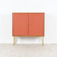 Vintage Kommode Sideboard Schrank Mid Century Holz Nuss Pastell