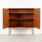 Vintage Kommode Sideboard Schrank Mid Century Holz Nuss Pastell