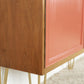 Vintage Kommode Sideboard Schrank Mid Century Holz Nuss Pastell