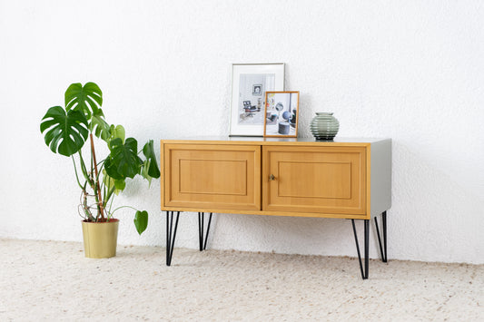 Vintage Sideboard Low Tv Board Kommode oliv Holz nuss