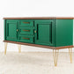 Vintage Sideboard Holz Grün Kommode Nuss Tv Board