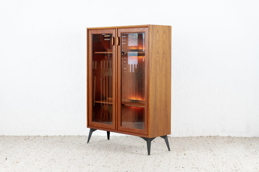 Vintage Vitrine Schrank Kommode Mid Century Holz Teak RT Möbel