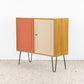 Vintage Kommode Sideboard Schrank Mid Century Holz Nuss GERO Rosa