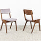 2er Set Vintage Stühle Massivholz Polste Samt Esstischstühle