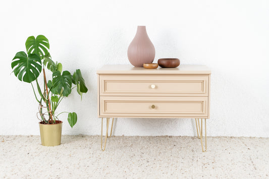 Schubladenkommode creme Beige Vintage Sideboard