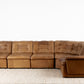 Modulares Vintage Sofa 6 Elemente Kunstleder Braun Mid Century Sessel Couch 1960er