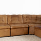 Modulares Vintage Sofa 6 Elemente Kunstleder Braun Mid Century Sessel Couch 1960er