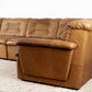 Modulares Vintage Sofa 6 Elemente Kunstleder Braun Mid Century Sessel Couch 1960er