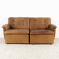 Modulares Vintage Sofa 6 Elemente Kunstleder Braun Mid Century Sessel Couch 1960er